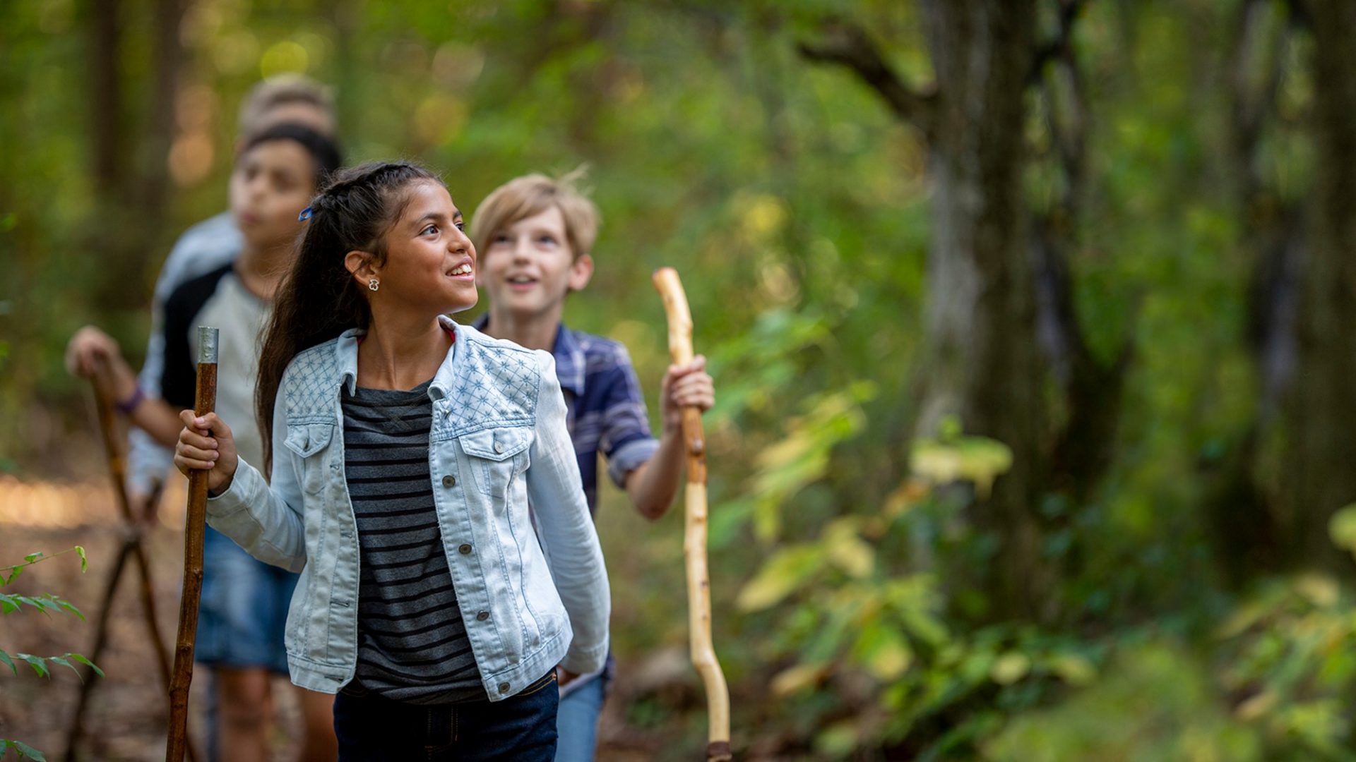 Kinder im Wald