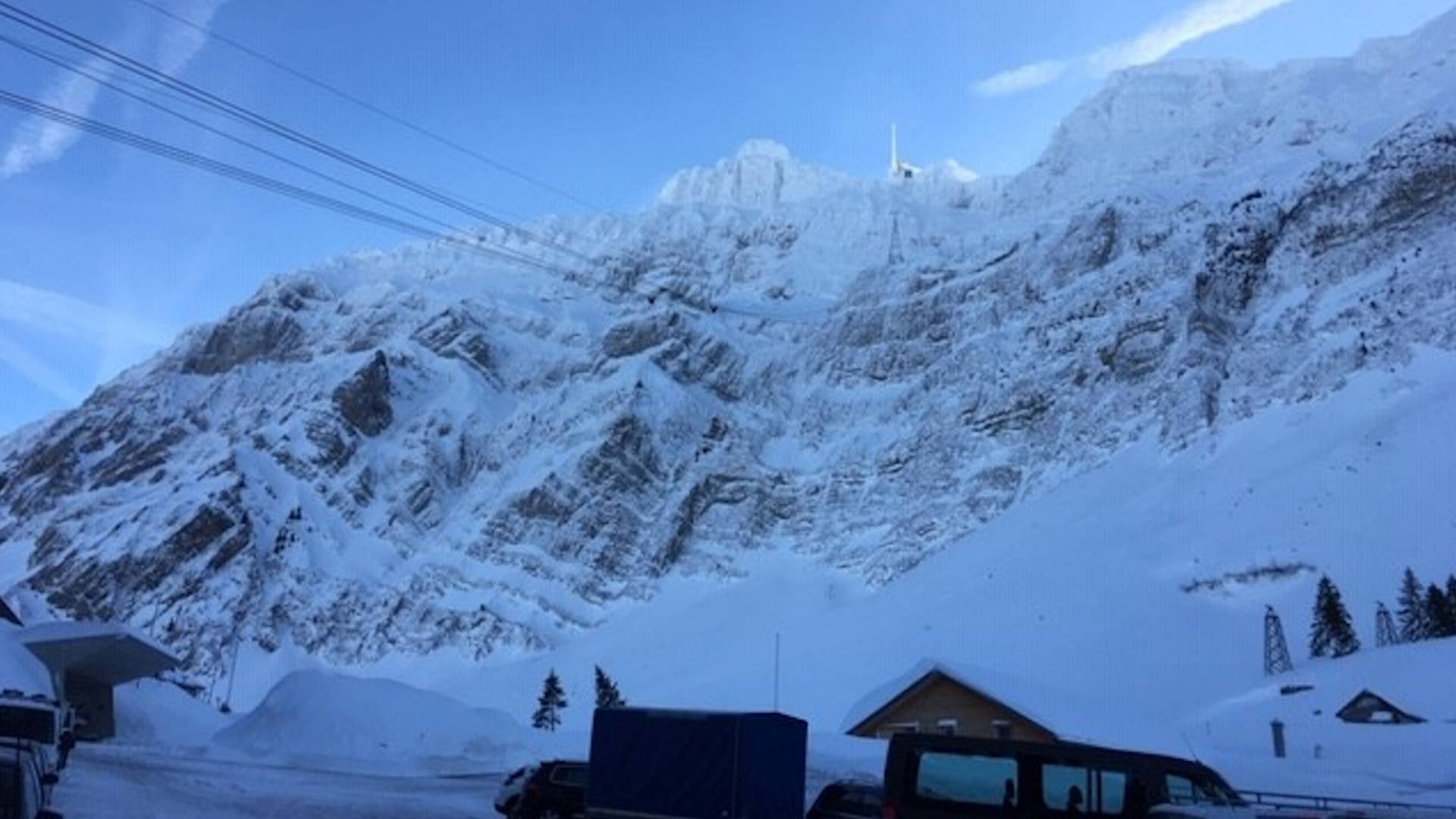 Blick auf den Säntis von der Schwägalp aus.