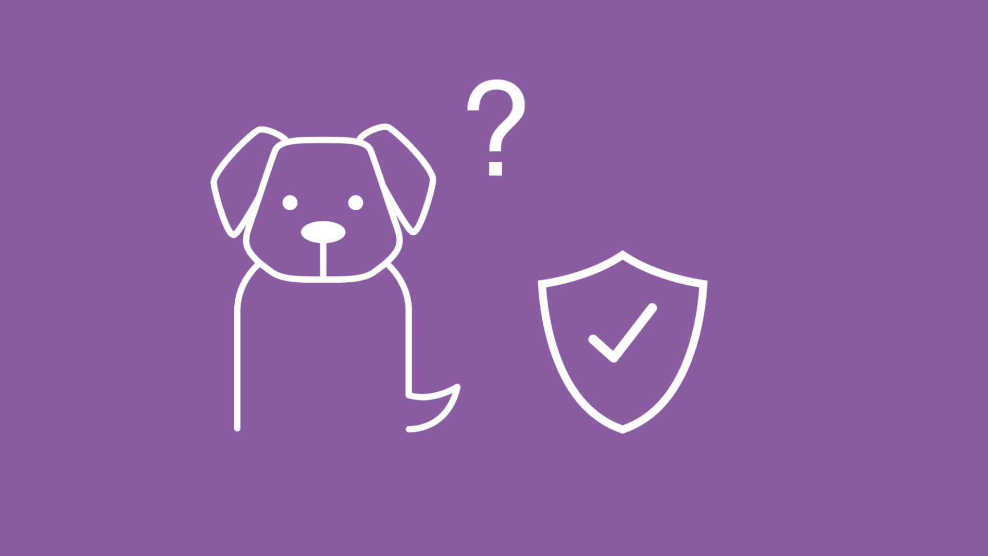 Die Grafik zeigt einen Hund mit einem Fragezeichen, was die Frage symbolisiert, ob eine Hundekrankenversicherung sinnvoll ist.