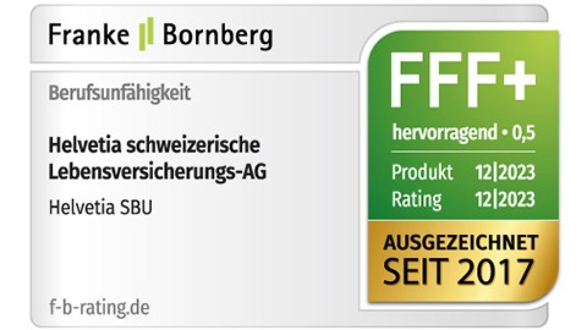 SBU-Siegel Franke und Bornberg (12/2023): Hervorragend –FFF+